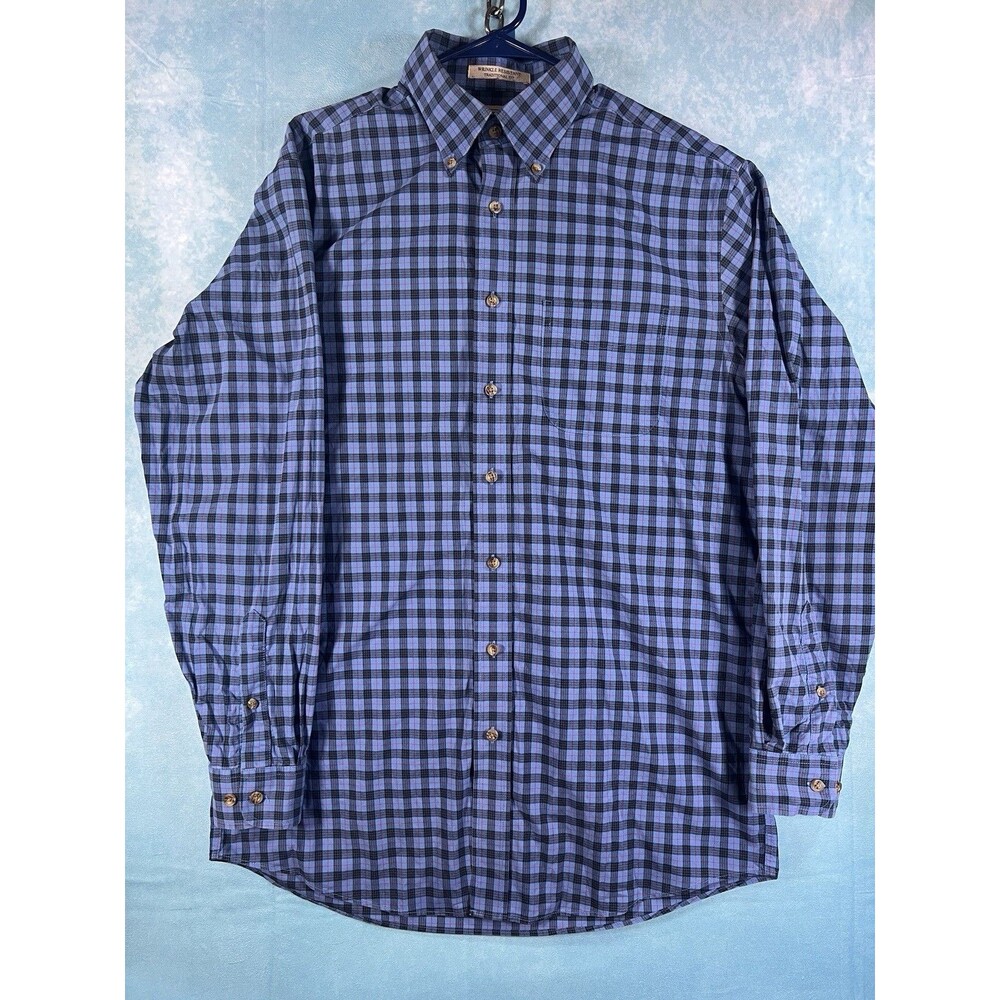 Y2K VTG LL Bean Shirt Mens M Tall Long Sleeve Button Up Plaid Traditional Fit